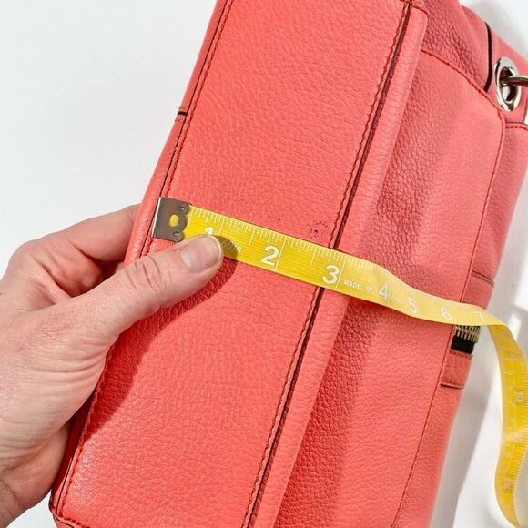 Milly coral leather statement zipper shoulder bag - Picture 15 of 16